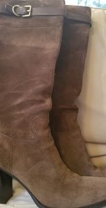 CAR SHOE brown suede knee high boots. Size 8 NICE!
